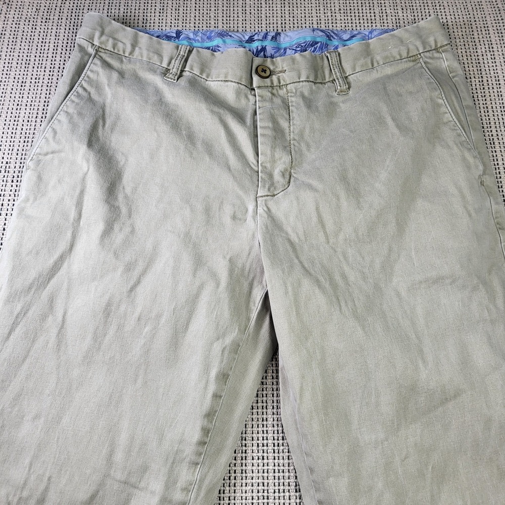 Tommy Bahama Chino Pants Mens 34x34 Khaki Tan Boracay Straight Stretch Cotton